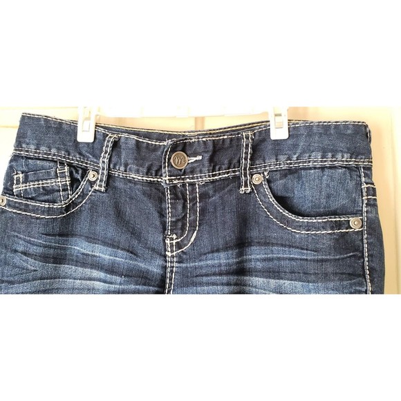 Maurices Womens Straight Leg Jeans (7/8) Short Stretch Dark Wash - Picture 3 of 8